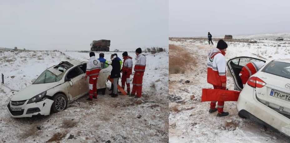 امدادرسانی نجاتگران هلال احمراصفهان به بیش از ۴۹۰ حادثه دیده ناشی از برف و کولاک