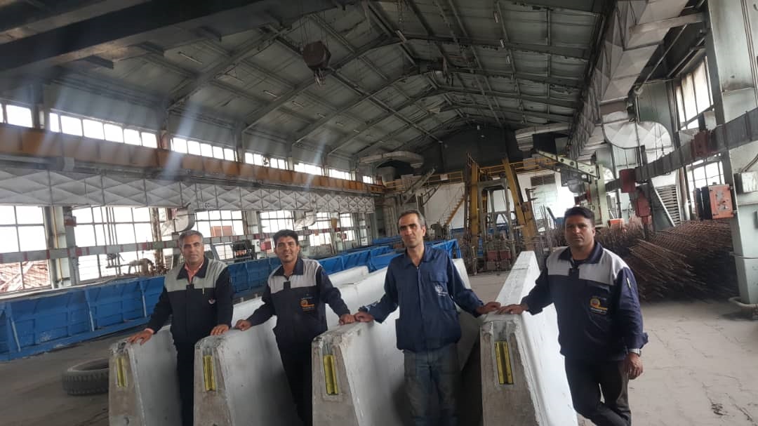 تولید حفاظ های بتنی مفصل دار در شرکت تارابگین ذوب آهن اصفهان