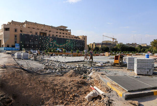 پیشرفت پروژه ساماندهی میدان امام حسین (ع) به ۷۲ درصد رسید/ بخش شرقی میدان در اولویت تکمیل