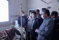 عیادت مدیر درمان تامین اجتماعی اصفهان از حادثه دیدگان آتش سوزی