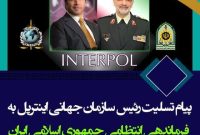 پيام تسليت رئيس سازمان جهاني اينترپل به فرماندهي انتظامي جمهوري اسلامي ايران