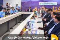 بازدید مدیرعامل گروه فولاد مبارکه از پروژه نیروگاه ۶۰۰ مگاواتی خورشیدی آفتاب شرق