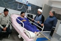 عیادت از روحانی وظیفه ،در بستر بیماری توسط مسئولین عقیدتی سیاسی گروه ۴۴ توپخانه نزاجا