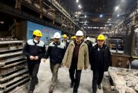 بازدید میدانی مدیرعامل ذوب‌آهن اصفهان از فولادسازی و کارگاه ریخته‌گری و مدلسازی این شرکت