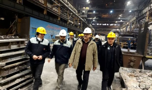 بازدید میدانی مدیرعامل ذوب‌آهن اصفهان از فولادسازی و کارگاه ریخته‌گری و مدلسازی این شرکت