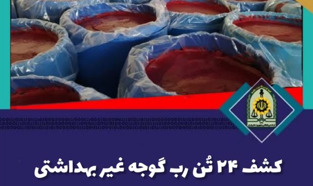 کشف محموله ۲۴ تُنی رب گوجه فاقد مجوز بهداشتی در خور و بیابانک
