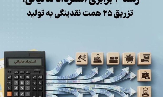 رشد 400 درصدی استرداد مالیاتی؛ تزریق 25 همت نقدینگی به تولید رشد 400 درصدی استرداد مالیاتی؛ تزریق 25 همت نقدینگی به تولید