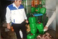 کشف، توقیف و معدوم سازی ۲۰۰ کیلوگرم انواع فرآورده خام دامی غیر بهداشتی در شهرستان لنجان
